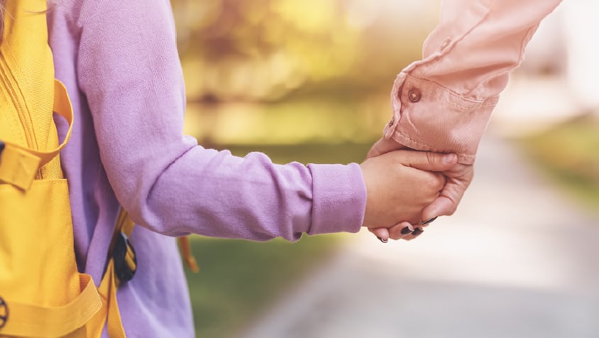 Holding hands
