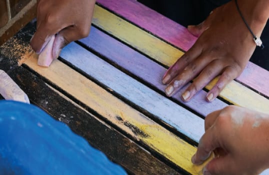 Colored chalk boards